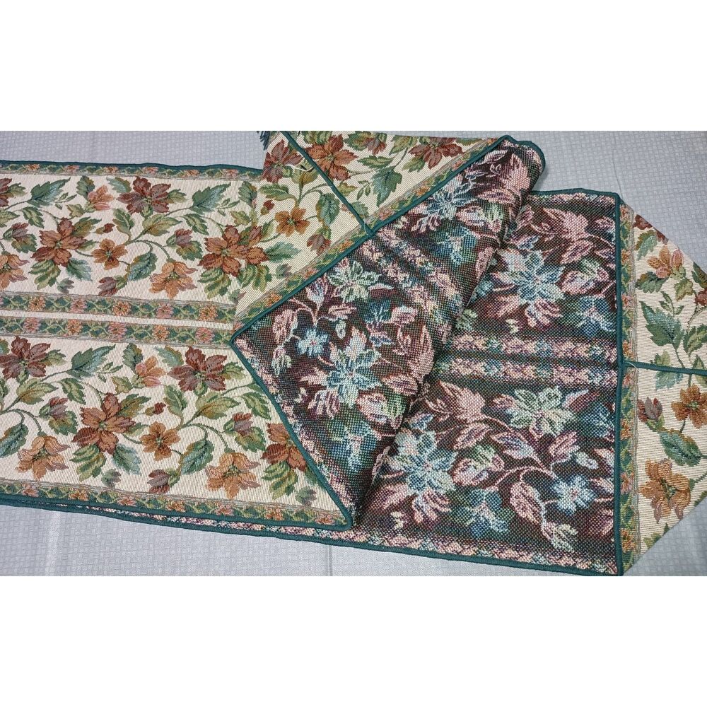 Table Runner, Embroidery, Fall Colors, 70 Inches - Picture 2 of 6